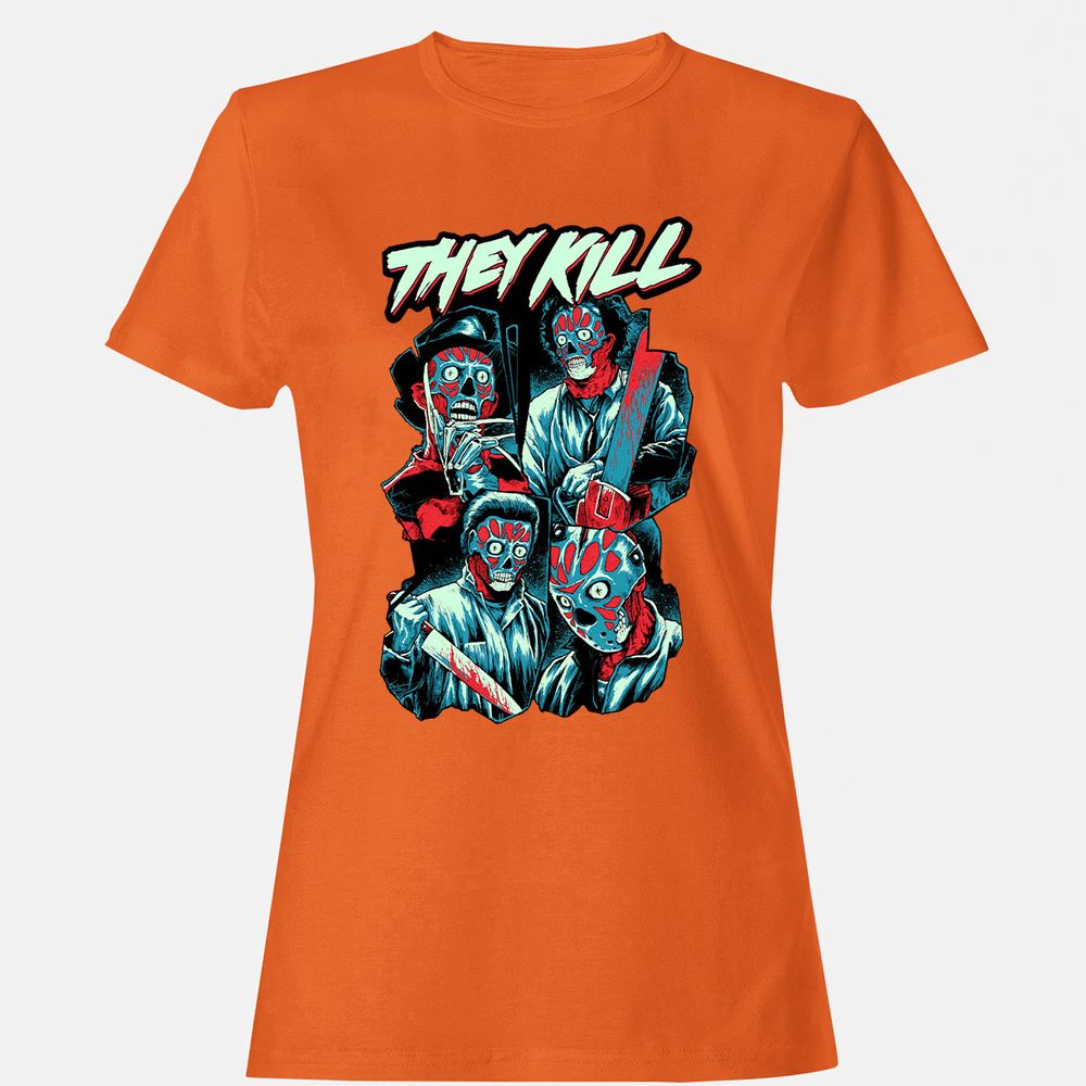 Women's T-Shirt - WJV62VCY - Orange - 11