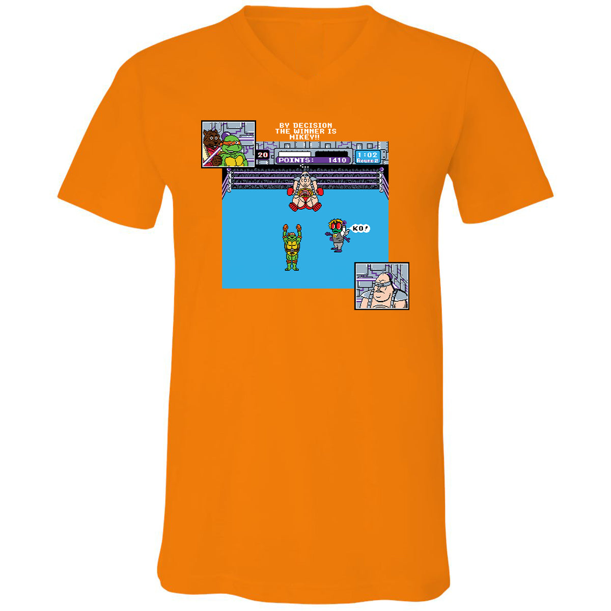 Unisex V-Neck T-Shirt - ARR6DX4W - Orange - 11