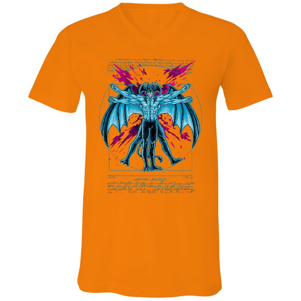 Unisex V-Neck T-Shirt - FSANST9S - Orange - 11