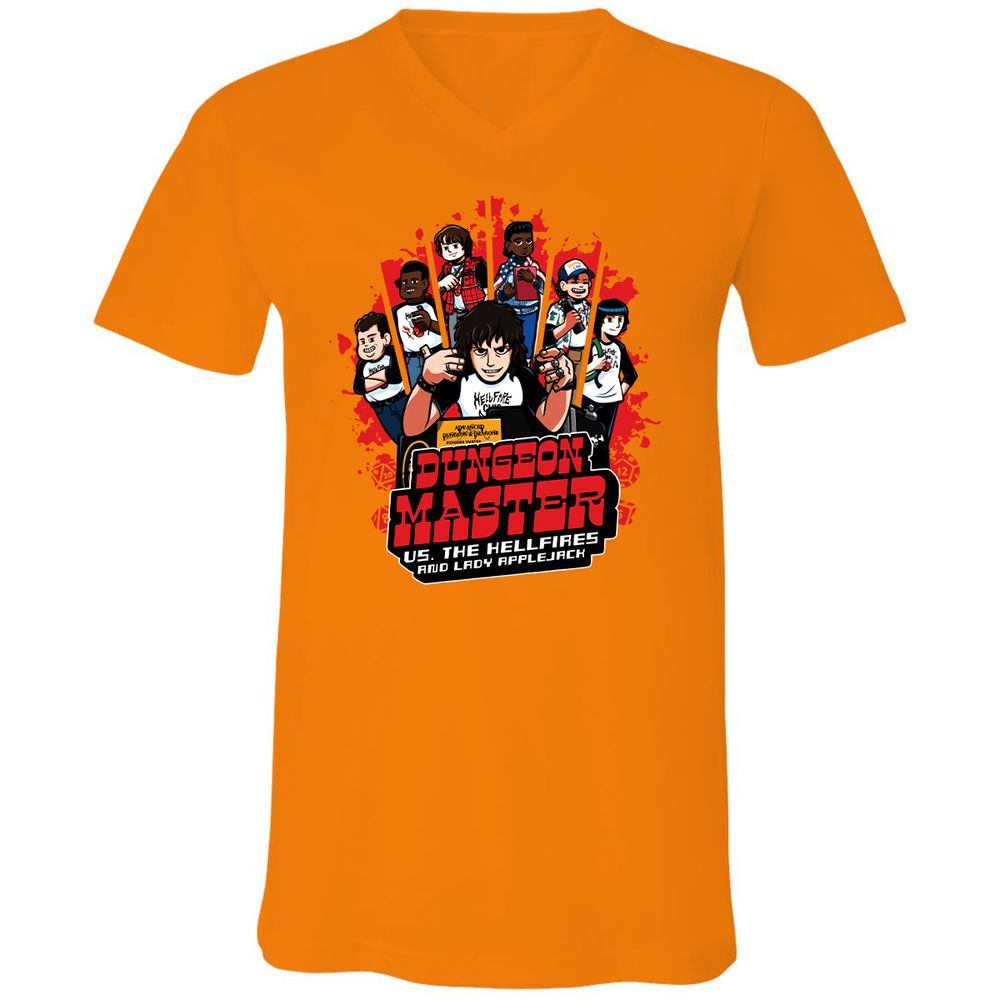 Unisex V-Neck T-Shirt - RQMBGYP1 - Orange - 11