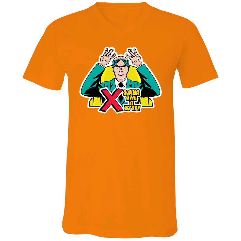Unisex V-Neck T-Shirt - K3K2HSDX - Orange - 11