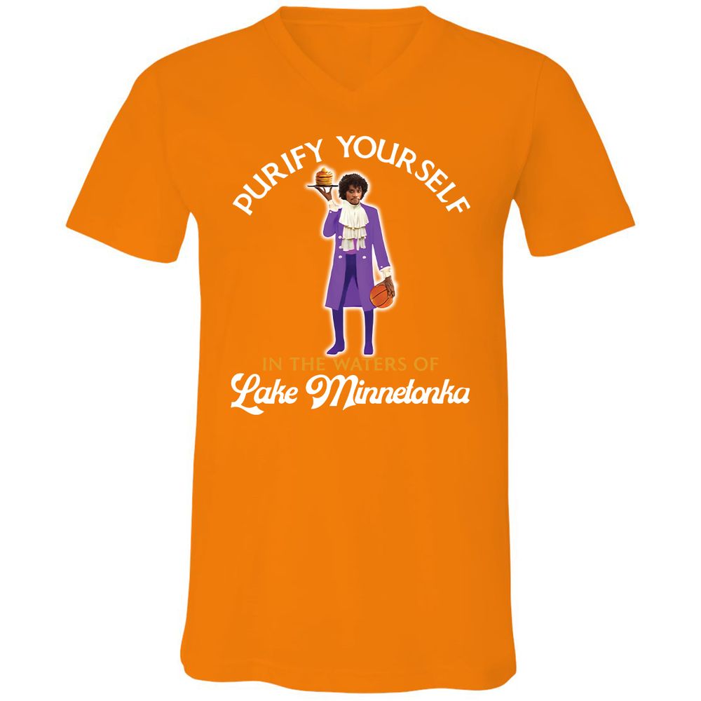 Unisex V-Neck T-Shirt - FKU89SMD - Orange - 11