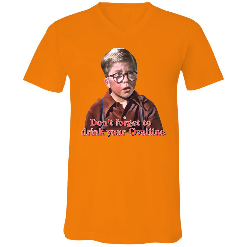Unisex V-Neck T-Shirt - C8Y5D8T6 - Orange - 11