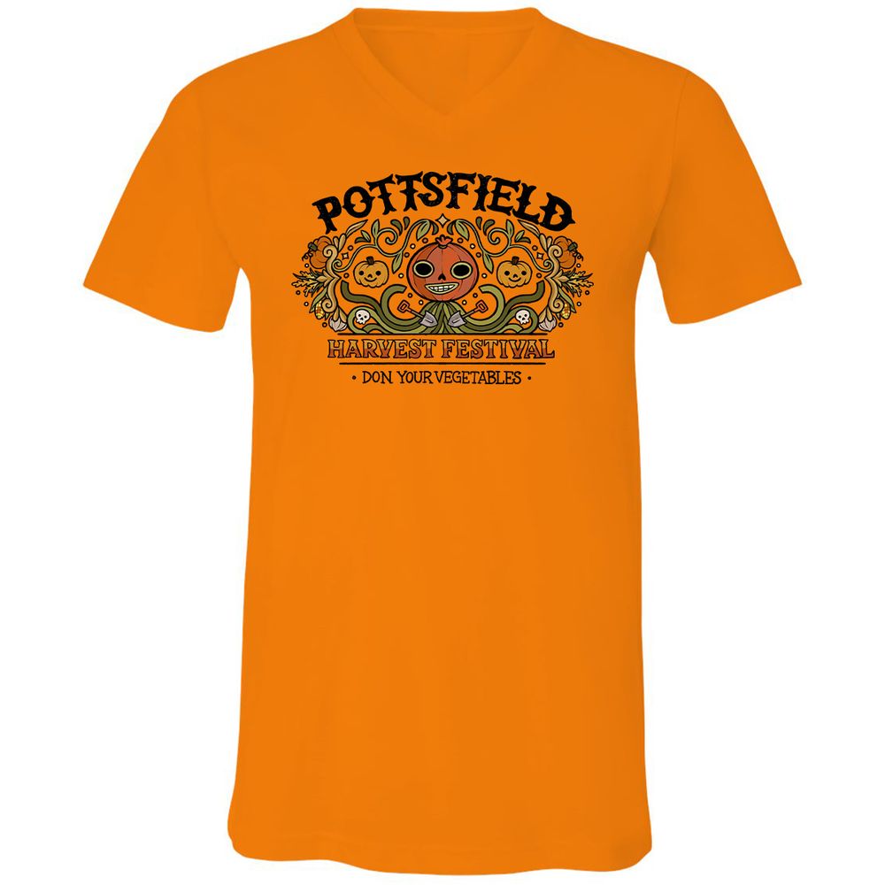 Unisex V-Neck T-Shirt - RWU843PM - Orange - 11