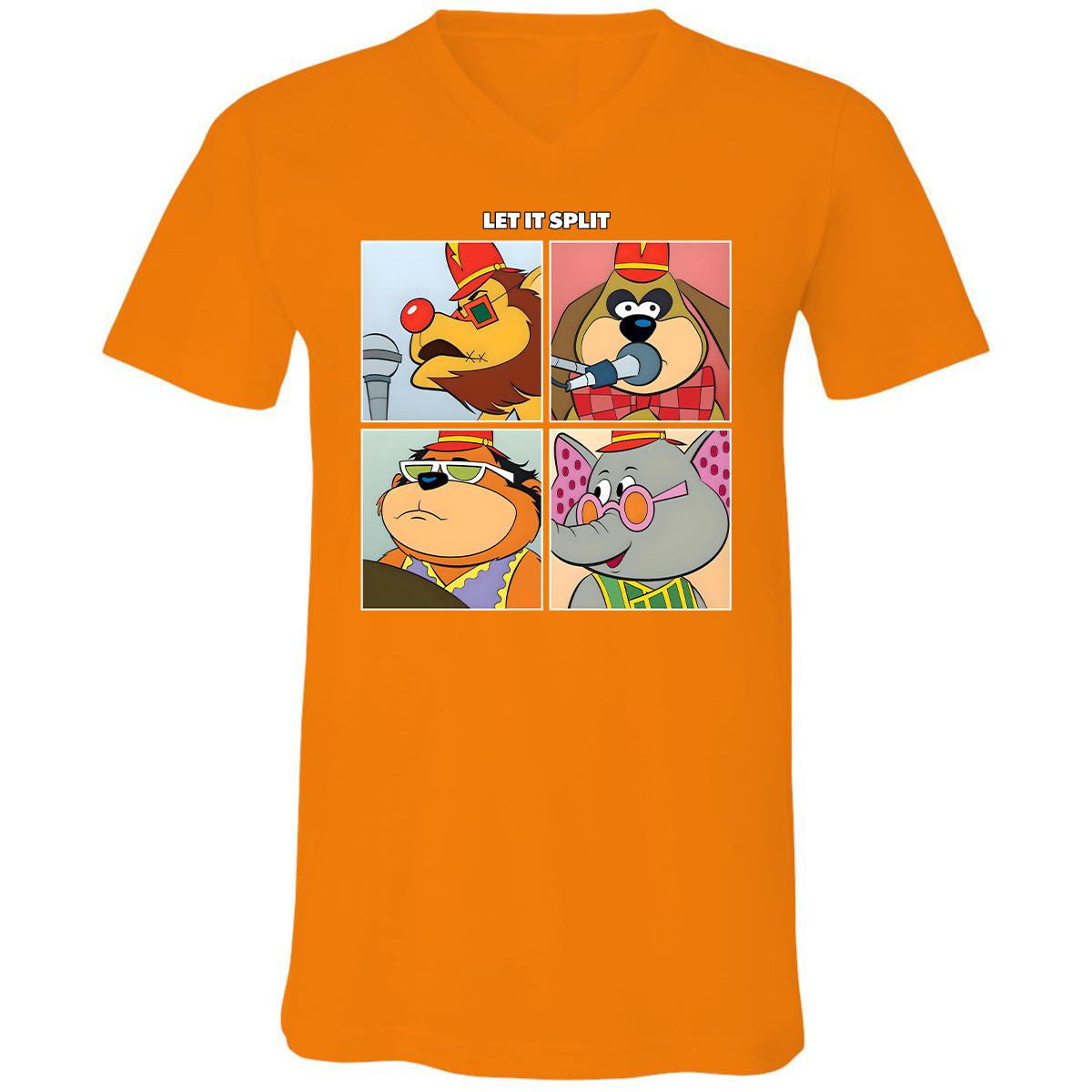 Unisex V-Neck T-Shirt - ZE2E4P57 - Orange - 11