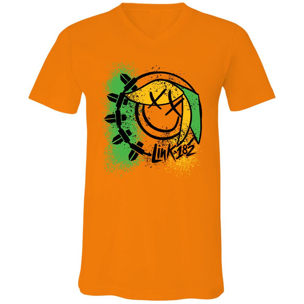 Unisex V-Neck T-Shirt - MLJNNR36 - Orange - 11