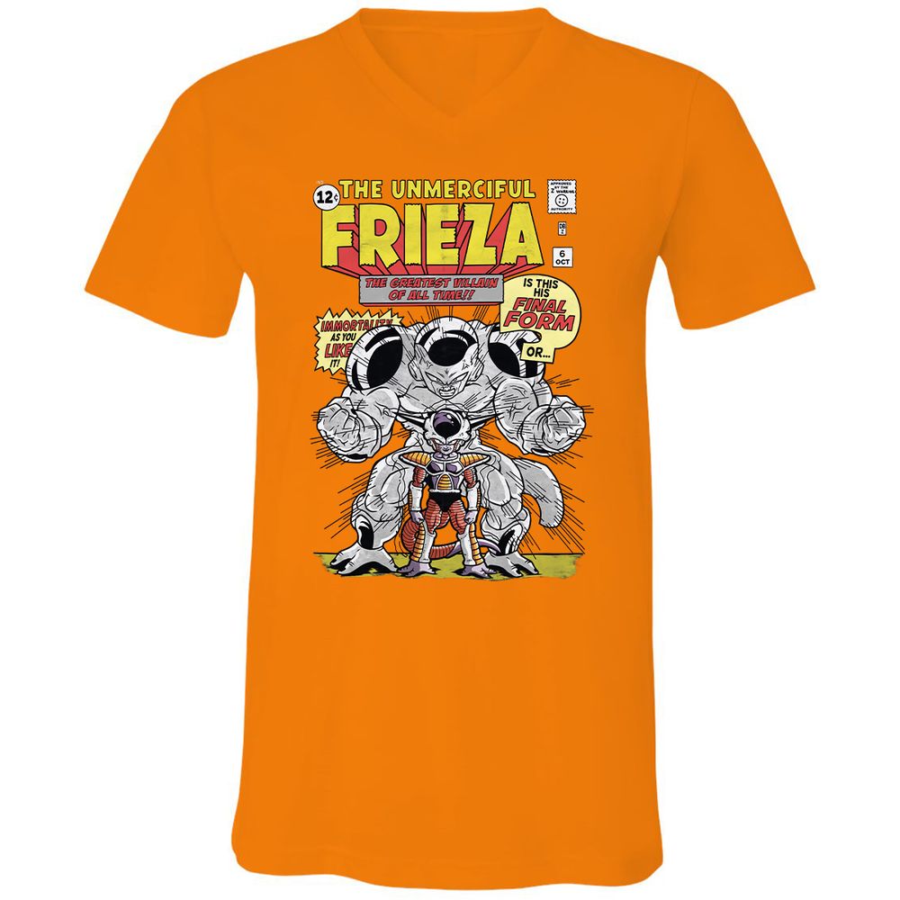 Unisex V-Neck T-Shirt - JEDVLBJT - Orange - 11
