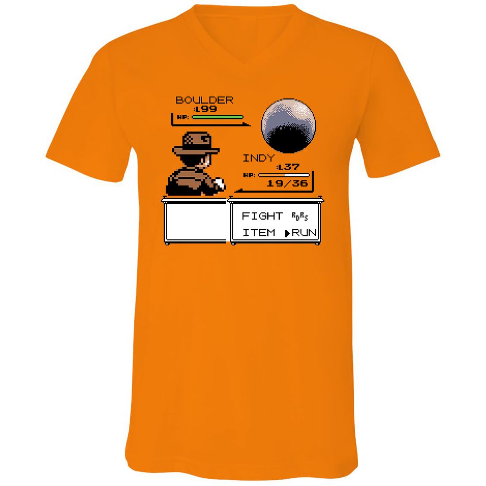 Unisex V-Neck T-Shirt - CX3CTK76 - Orange - 11