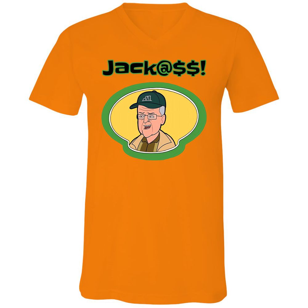 Unisex V-Neck T-Shirt - X6ARJA49 - Orange - 11