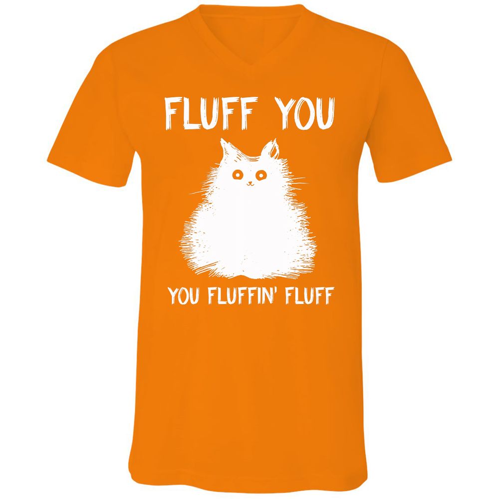 Unisex V-Neck T-Shirt - N3B1SQDU - Orange - 11