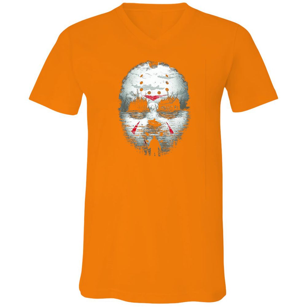 Unisex V-Neck T-Shirt - LRBYUR2A - Orange - 11