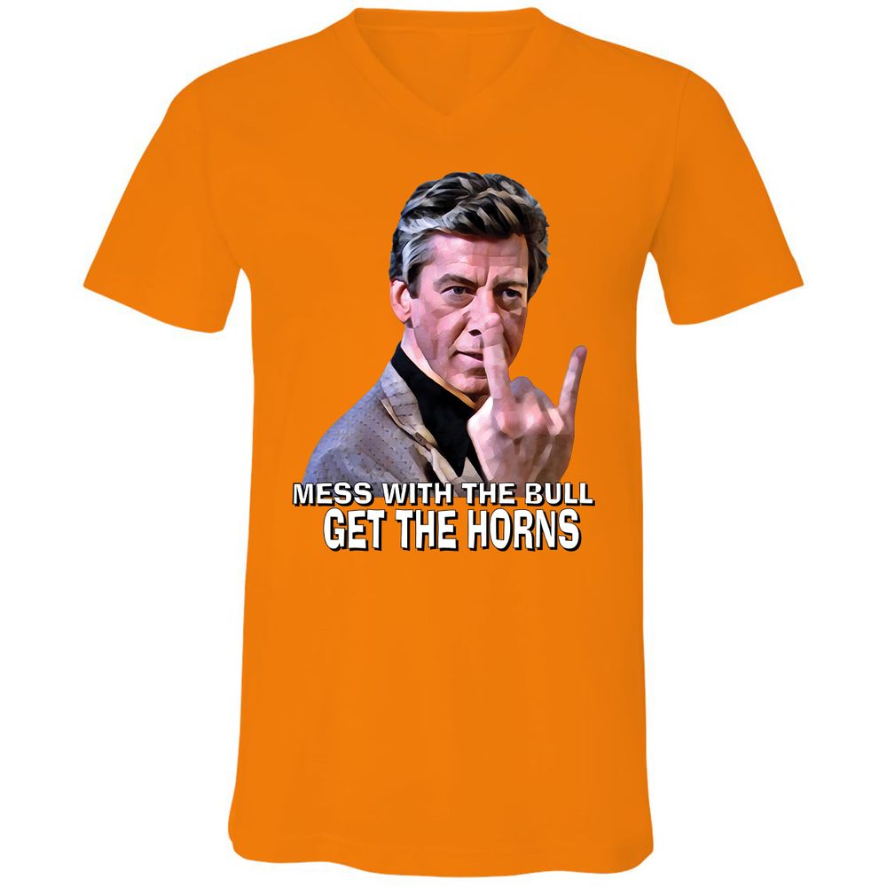 Unisex V-Neck T-Shirt - UF5QEDCG - Orange - 11