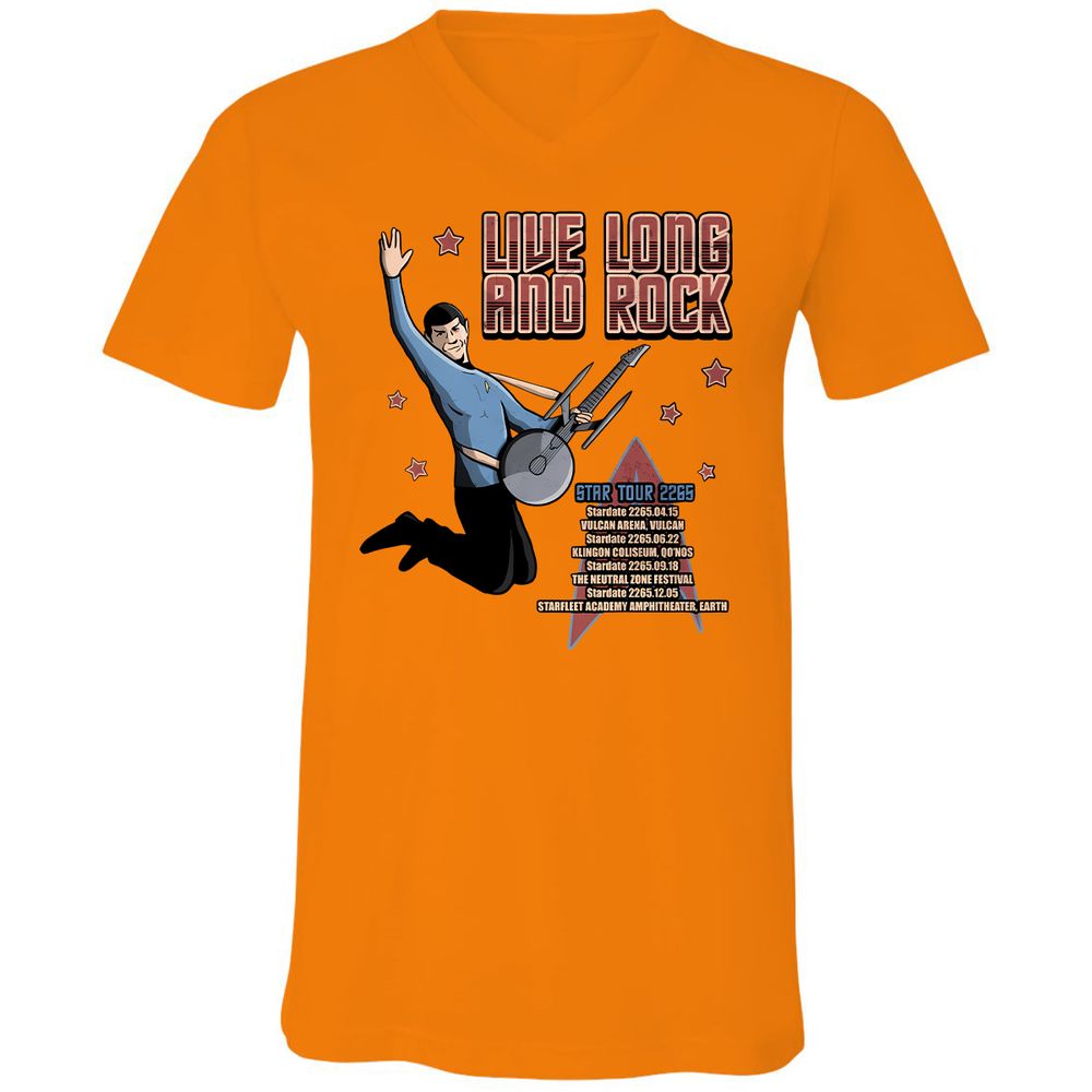 Unisex V-Neck T-Shirt - 5WE671U4 - Orange - 11