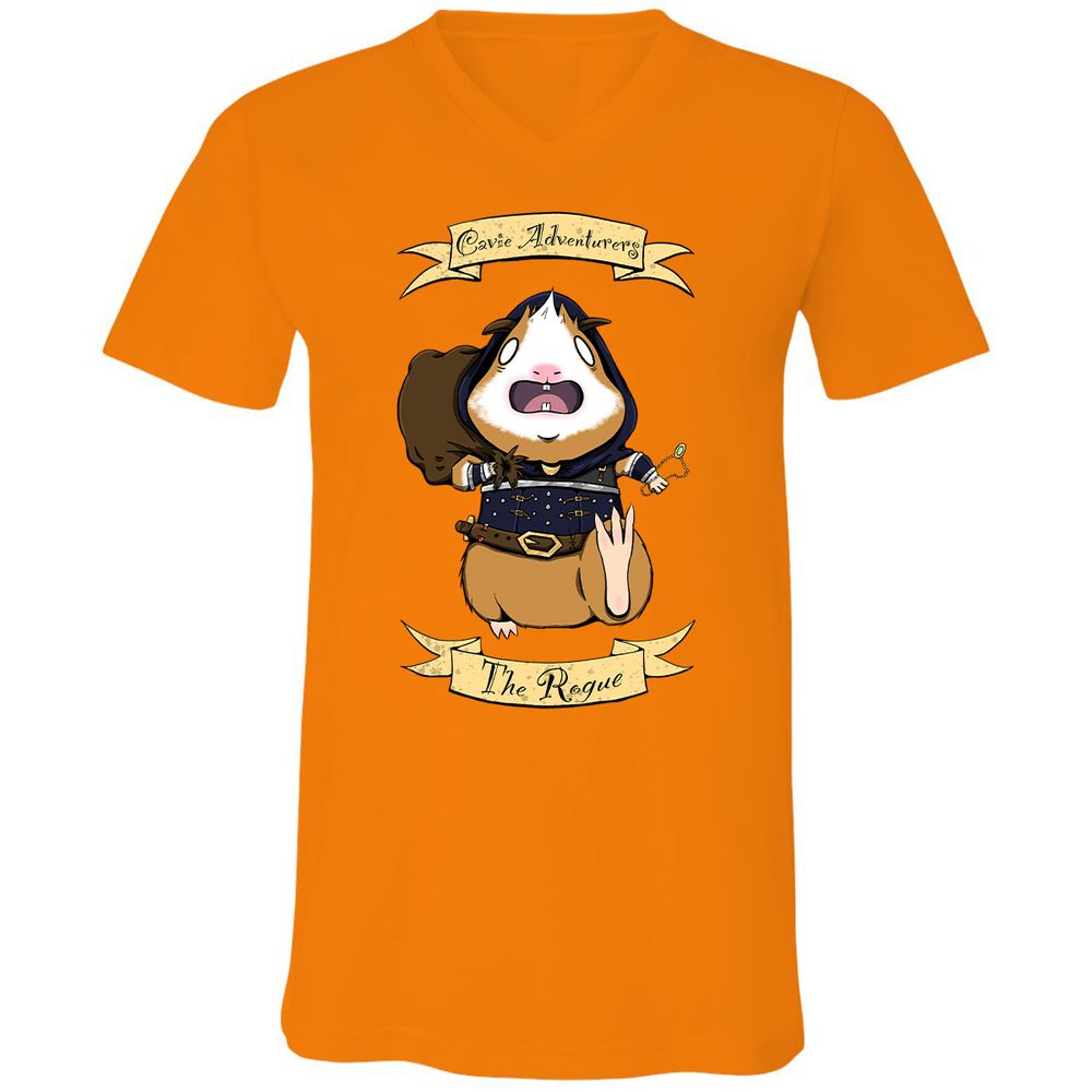 Unisex V-Neck T-Shirt - S34W3N3N - Orange - 11