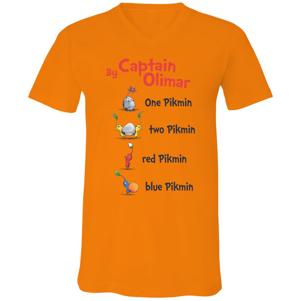 Unisex V-Neck T-Shirt - KH8FSEPL - Orange - 11