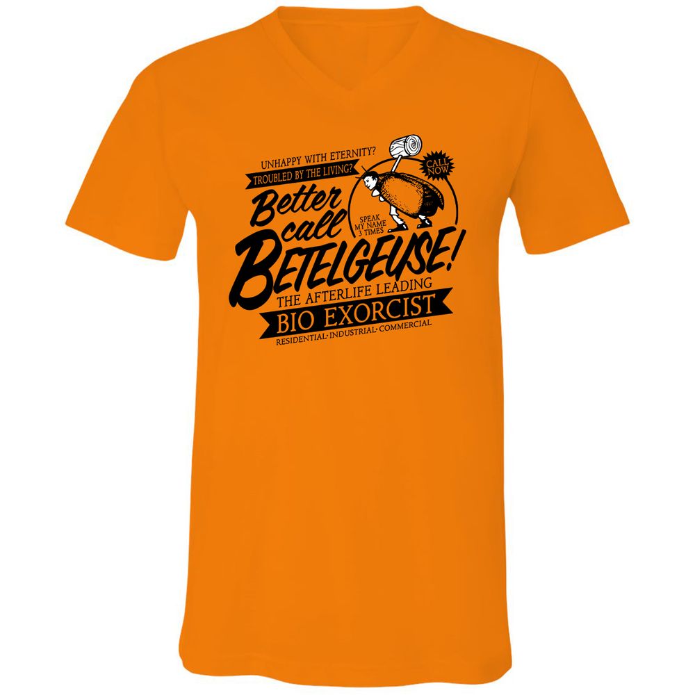 Unisex V-Neck T-Shirt - FLCZR5Z3 - Orange - 11