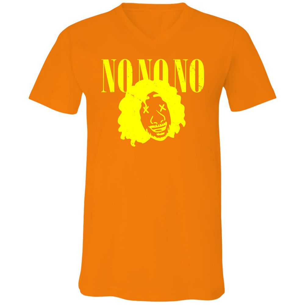 Unisex V-Neck T-Shirt - KUMC9B4Q - Orange - 11