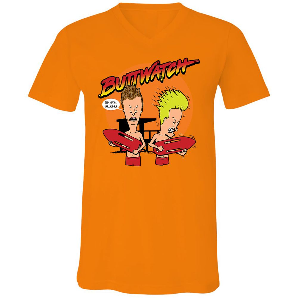 Unisex V-Neck T-Shirt - MZ2D34U5 - Orange - 11