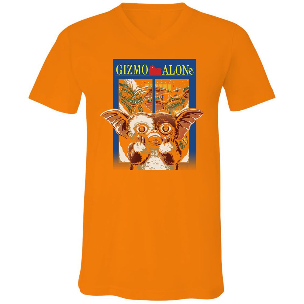 Unisex V-Neck T-Shirt - YUPVCW1G - Orange - 11