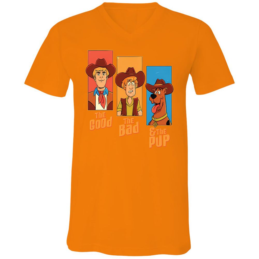 Unisex V-Neck T-Shirt - VZG9VJ8A - Orange - 11