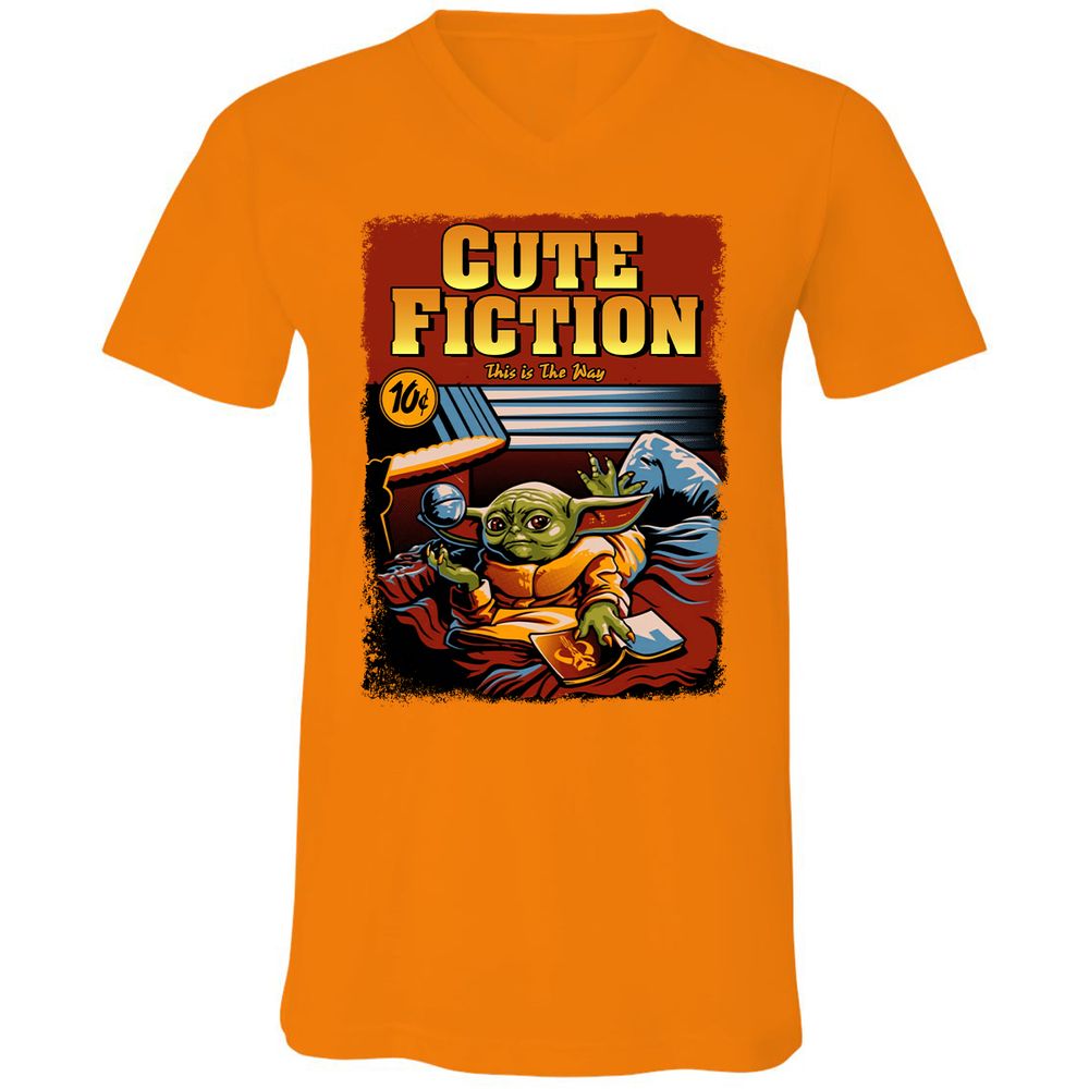 Unisex V-Neck T-Shirt - S9DZZQWZ - Orange - 11