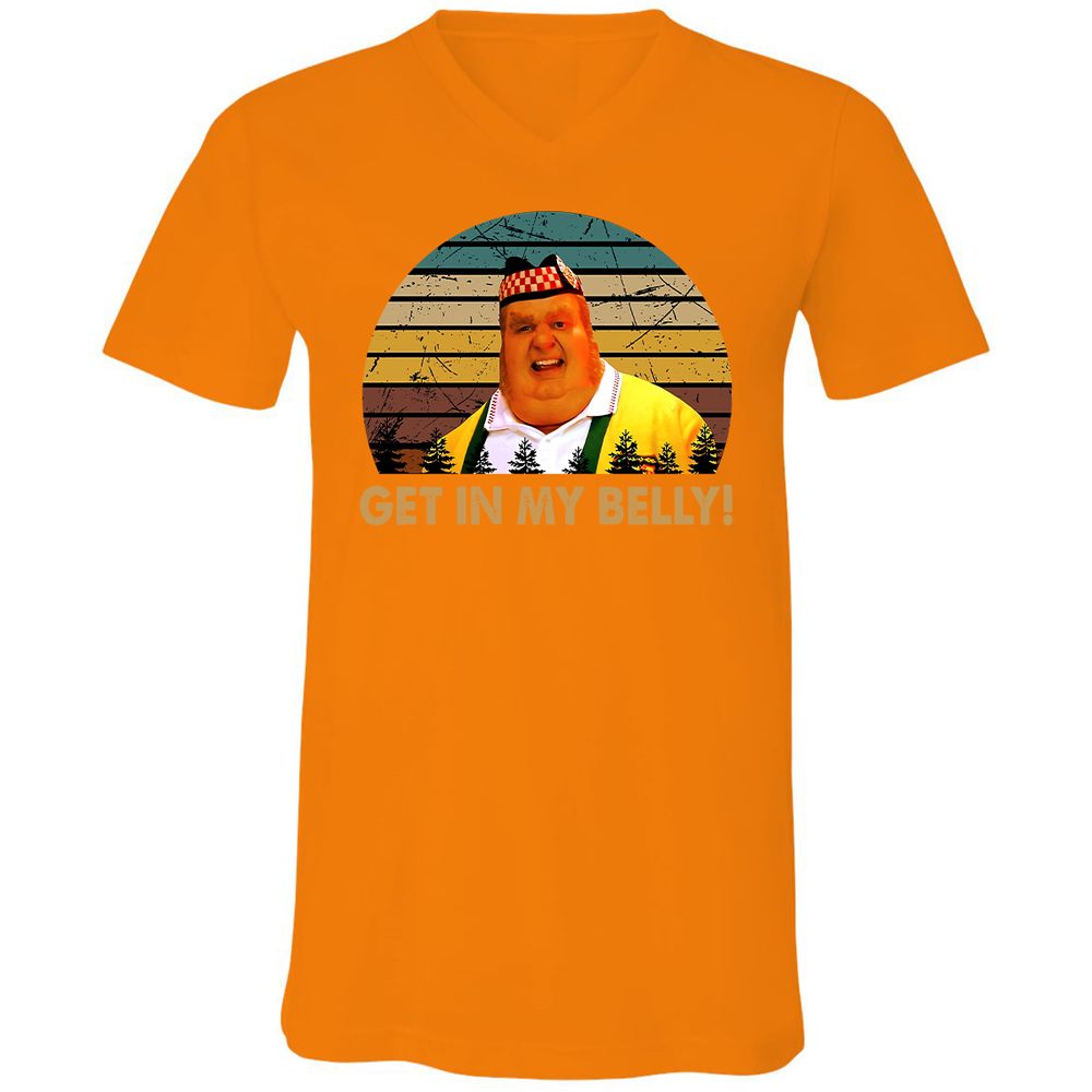 Unisex V-Neck T-Shirt - G2CSV9EY - Orange - 11
