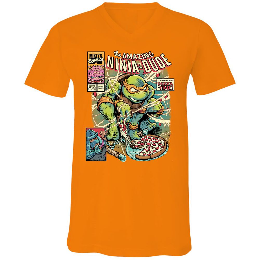 Unisex V-Neck T-Shirt - RDTUAN88 - Orange - 11