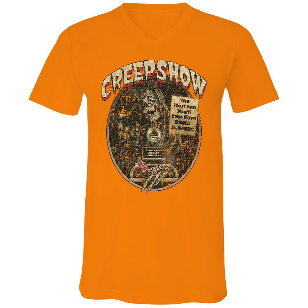 Unisex V-Neck T-Shirt - TSXL8QN3 - Orange - 11