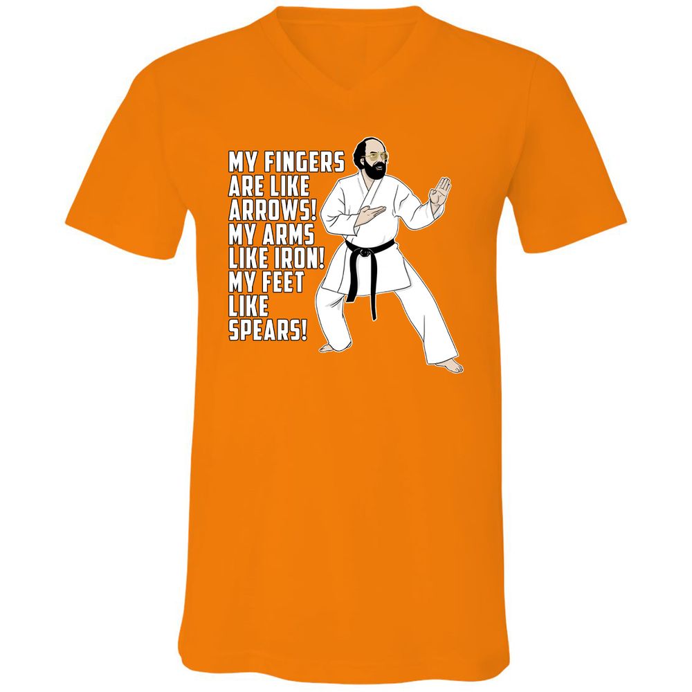 Unisex V-Neck T-Shirt - AH92NGHV - Orange - 11