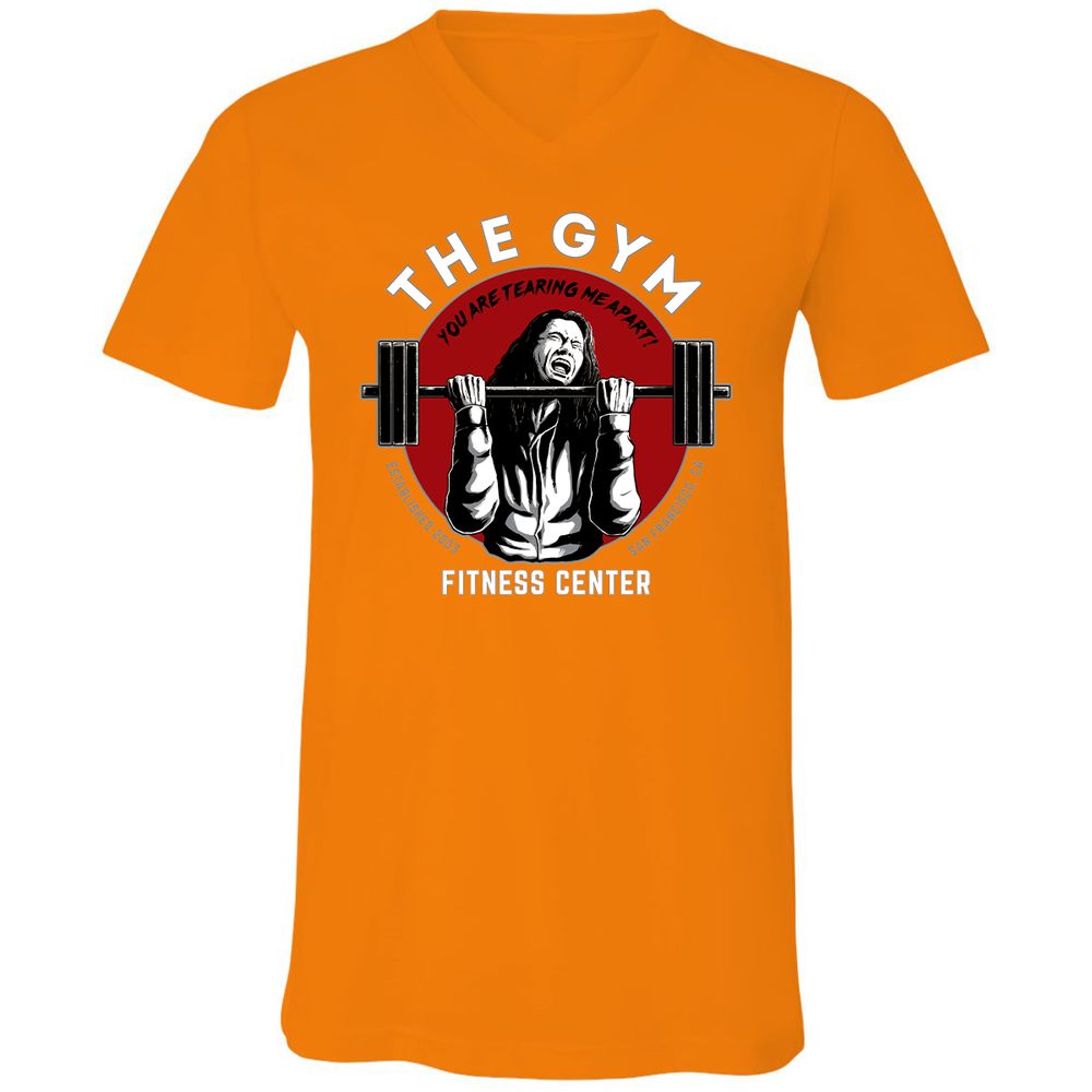 Unisex V-Neck T-Shirt - PWBKRNHX - Orange - 11