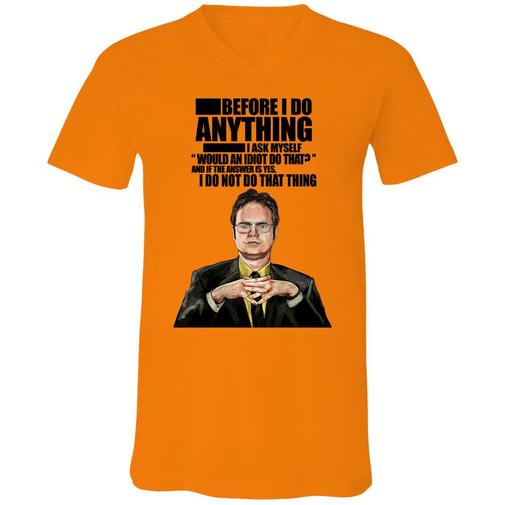 Unisex V-Neck T-Shirt - YZEMGAD4 - Orange - 11