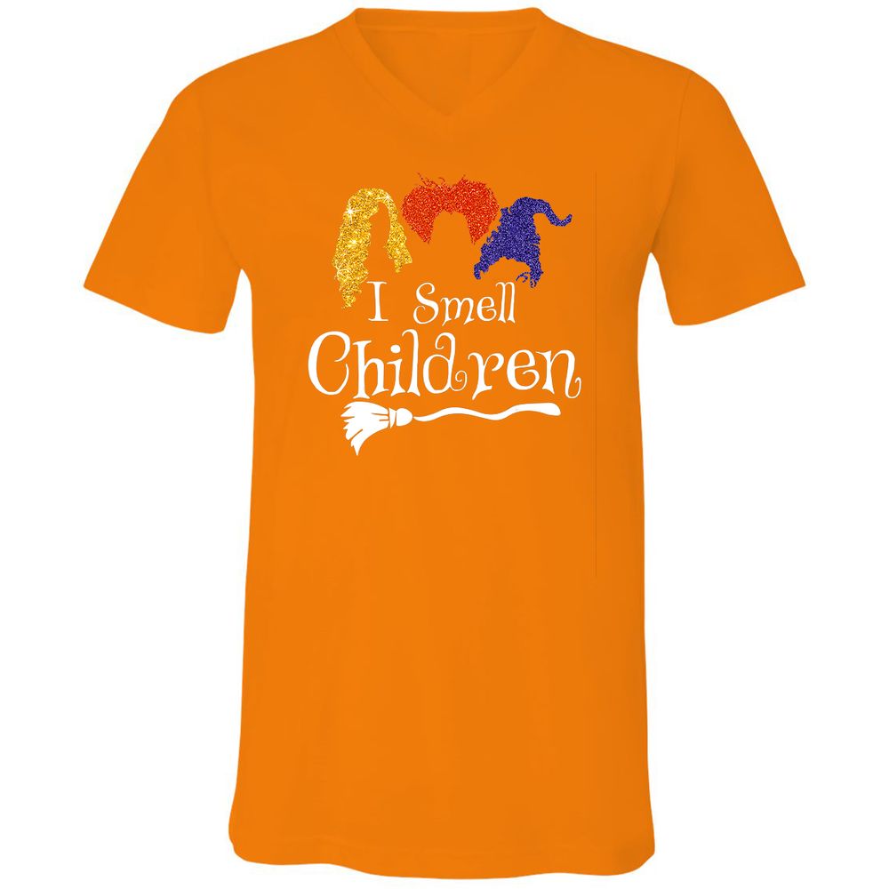 Unisex V-Neck T-Shirt - MFDF78UX - Orange - 11