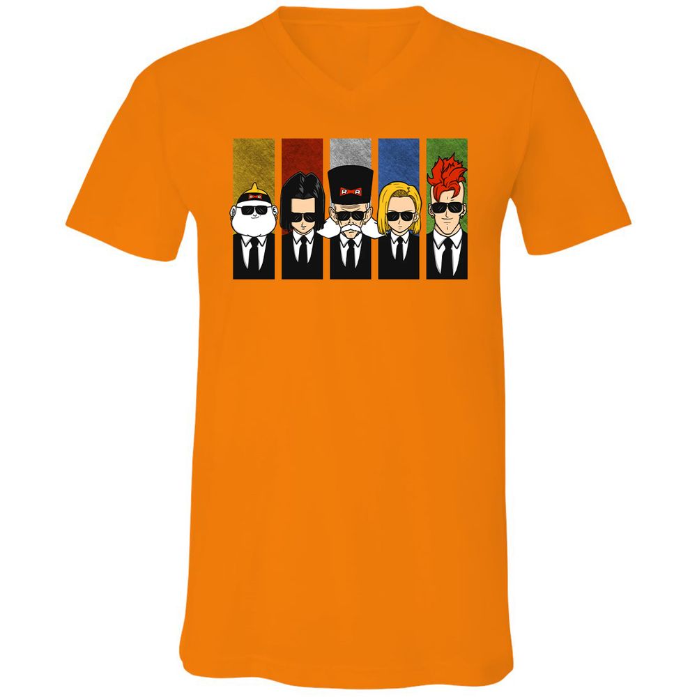 Unisex V-Neck T-Shirt - LMQ5EZGB - Orange - 11