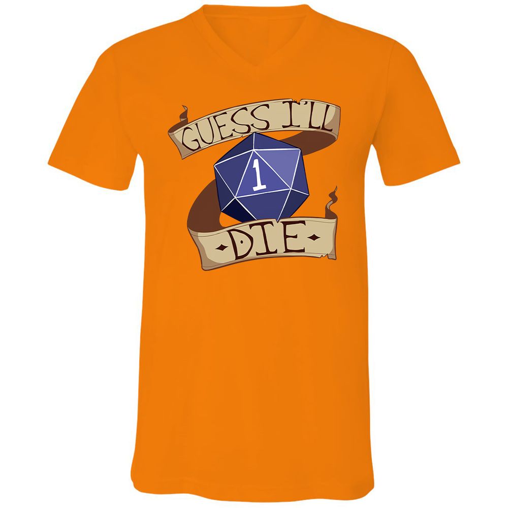 Unisex V-Neck T-Shirt - 53LLEPNS - Orange - 11