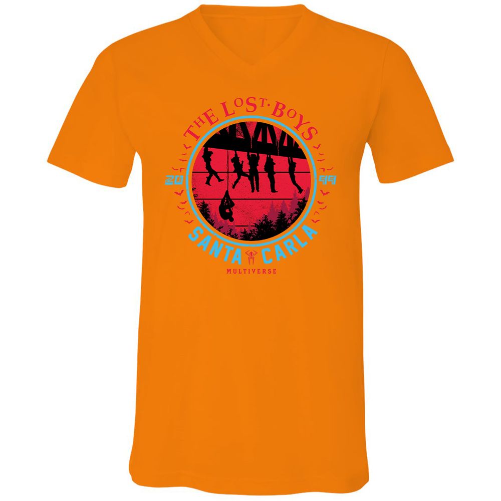 Unisex V-Neck T-Shirt - X2KL9M1C - Orange - 11