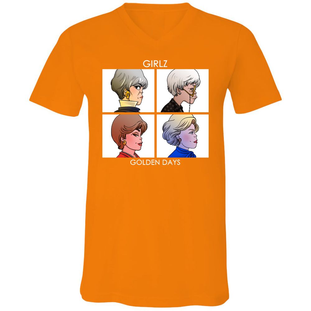 Unisex V-Neck T-Shirt - EMEHLG3C - Orange - 11