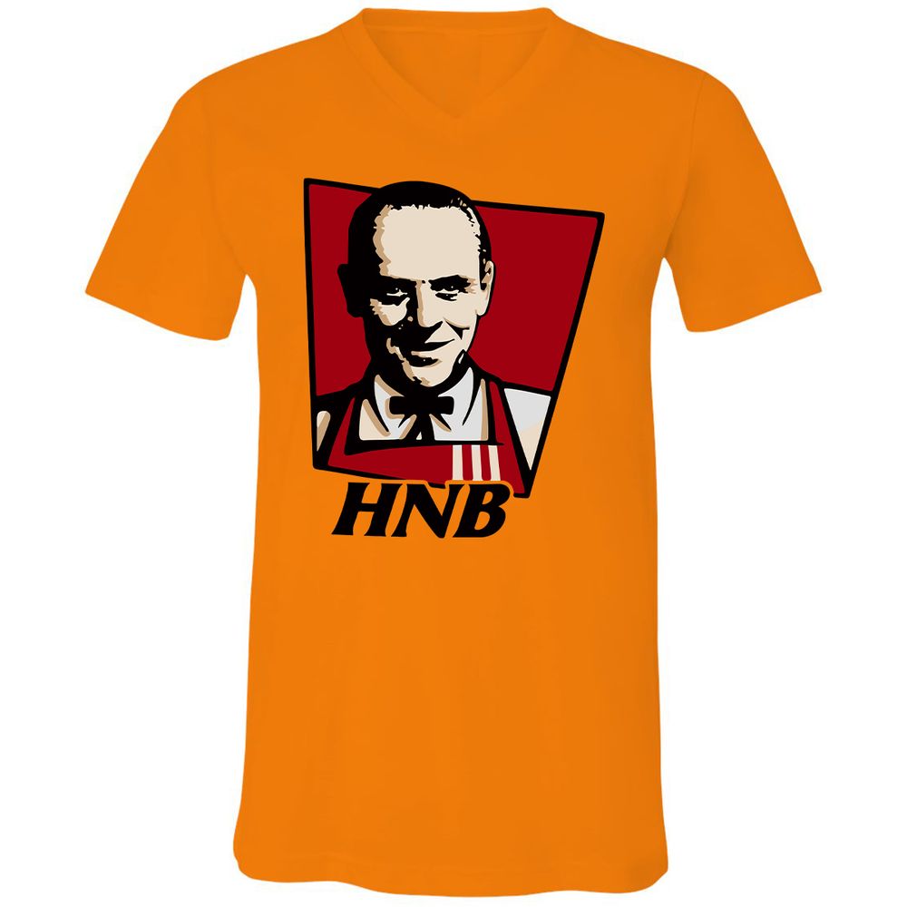 Unisex V-Neck T-Shirt - ESGMKDG6 - Orange - 11