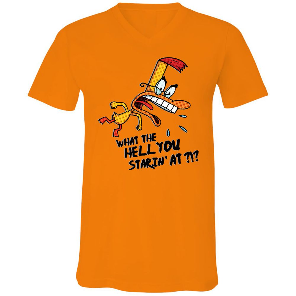 Unisex V-Neck T-Shirt - K6YAS41V - Orange - 11