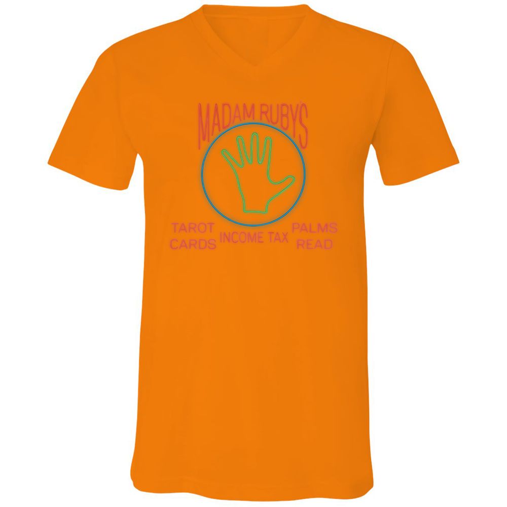 Unisex V-Neck T-Shirt - LCJFV8U6 - Orange - 11
