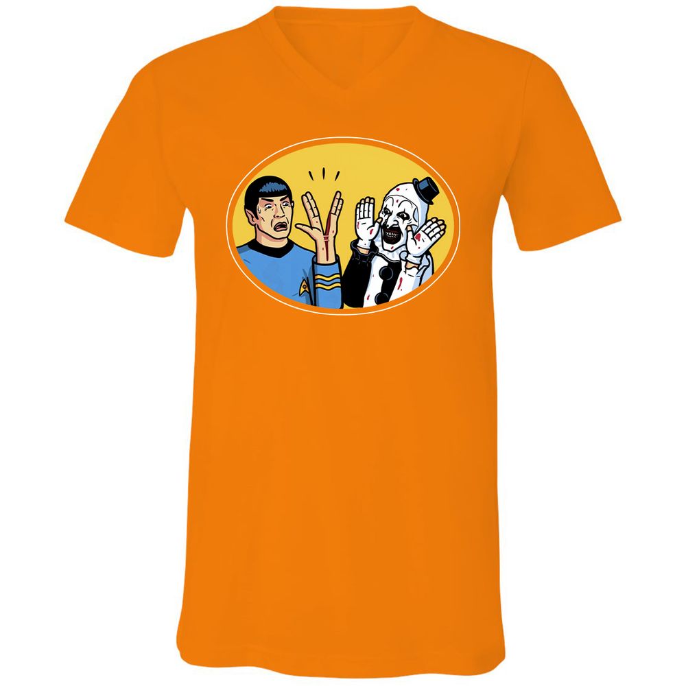 Unisex V-Neck T-Shirt - MRHD17H4 - Orange - 11