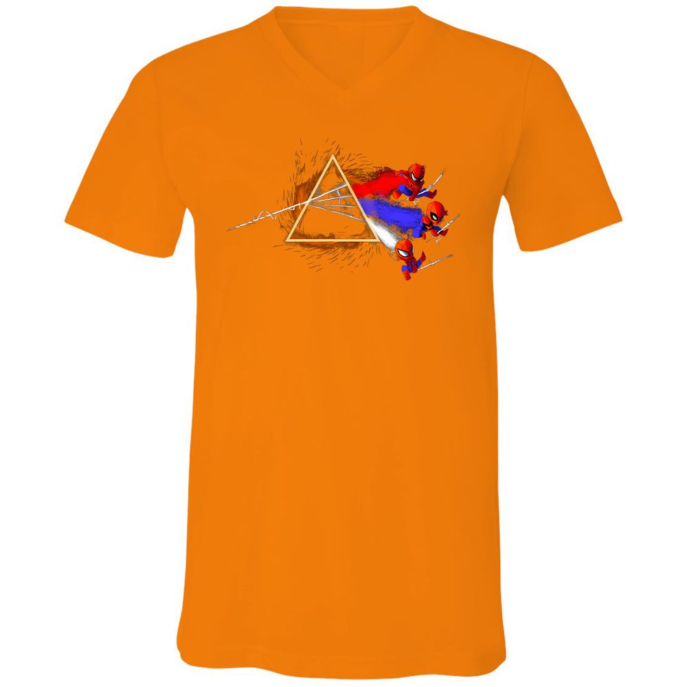 Unisex V-Neck T-Shirt - Y7VF84EQ - Orange - 11