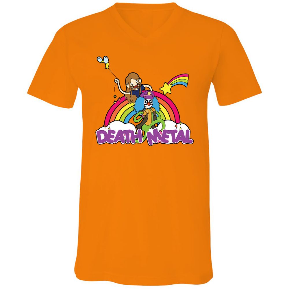 Unisex V-Neck T-Shirt - A5JDJ2QB - Orange - 11
