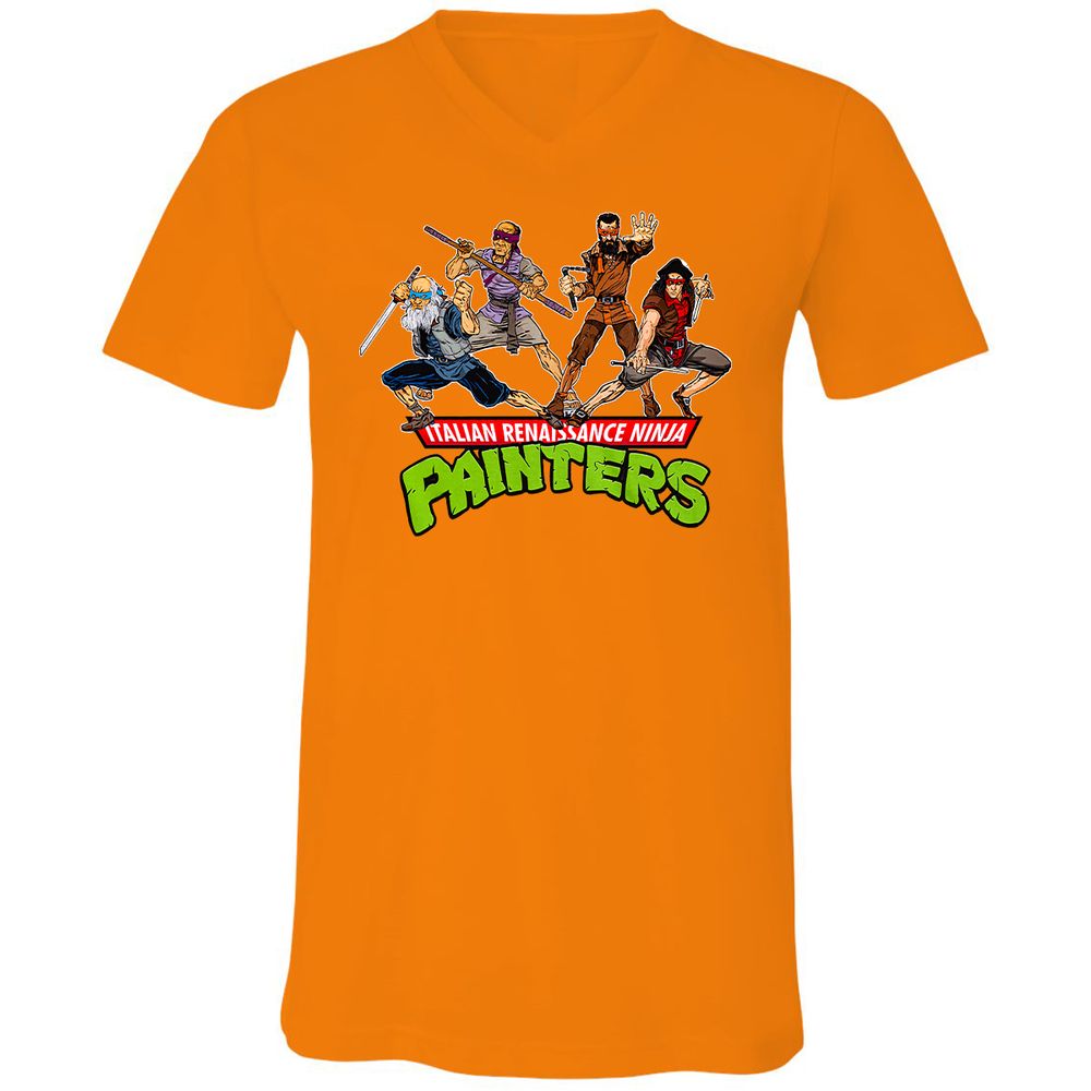 Unisex V-Neck T-Shirt - YTBGRQ4V - Orange - 11