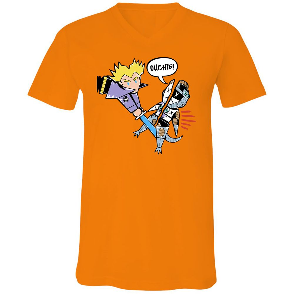 Unisex V-Neck T-Shirt - 64YUQTV5 - Orange - 11