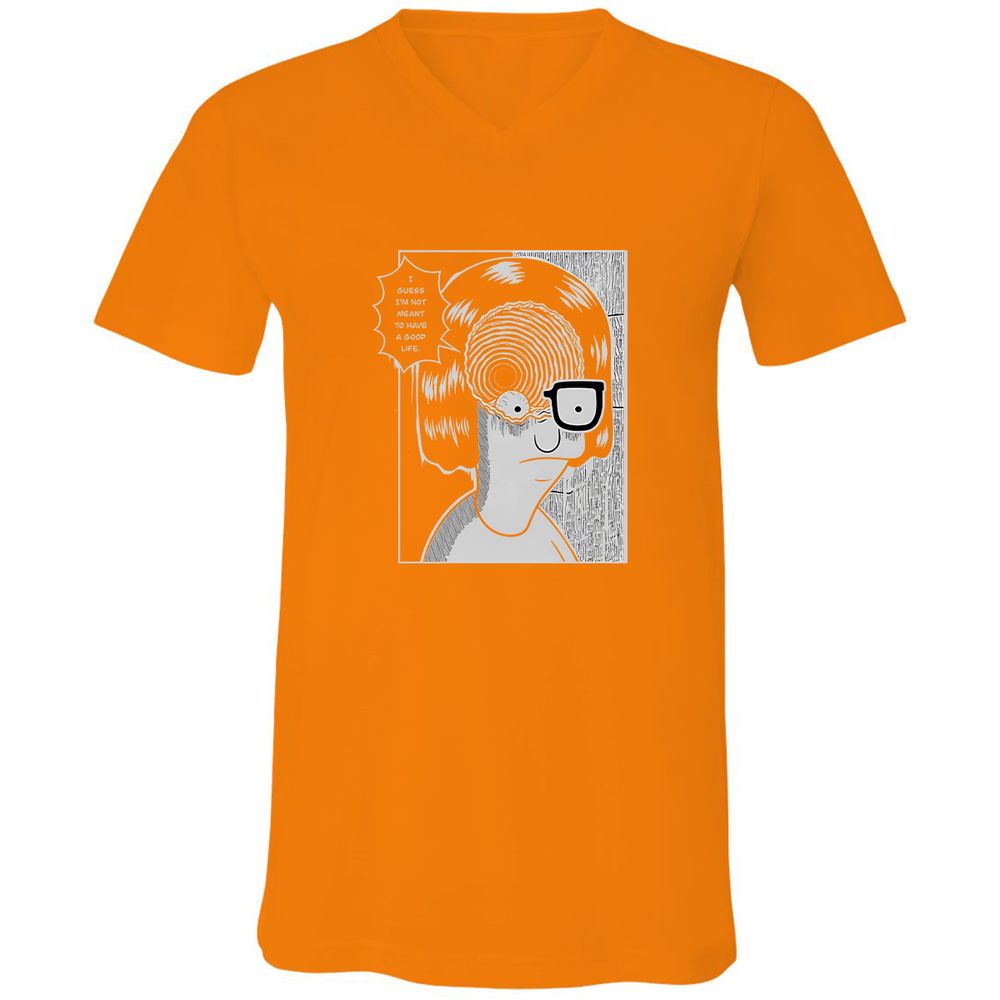 Unisex V-Neck T-Shirt - RB4SACDK - Orange - 11