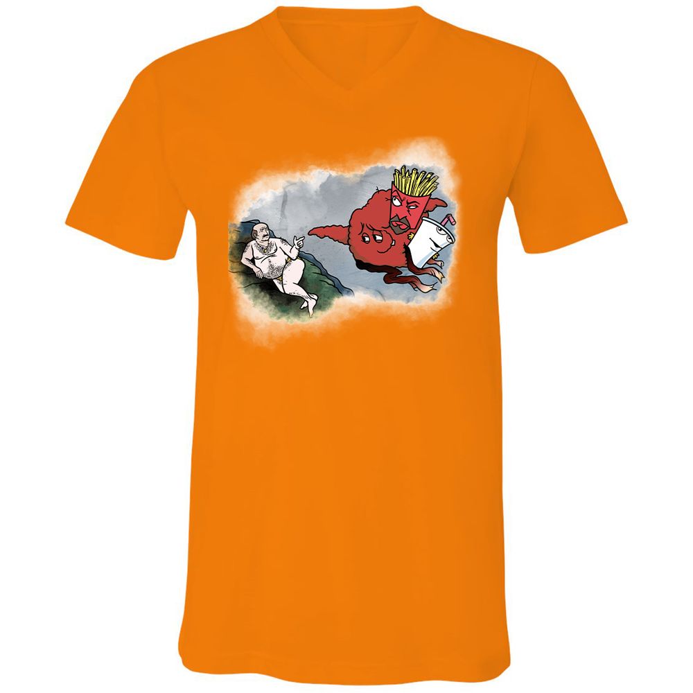 Unisex V-Neck T-Shirt - 96BVNCRV - Orange - 11
