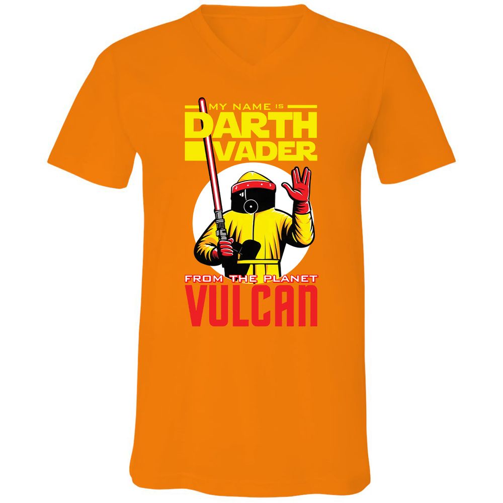 Unisex V-Neck T-Shirt - Q51AMG5G - Orange - 11