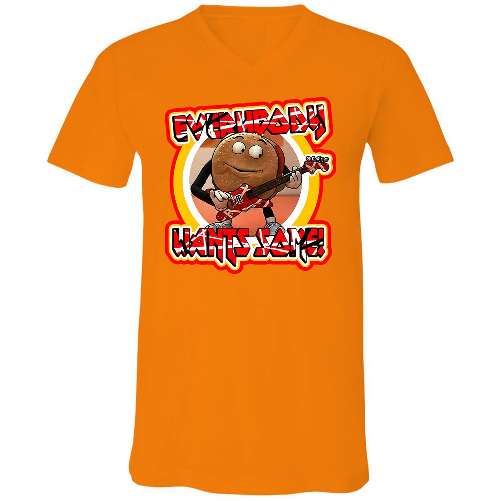 Unisex V-Neck T-Shirt - 32RDSBDE - Orange - 11