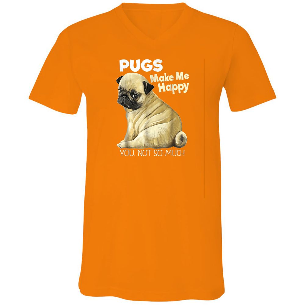 Unisex V-Neck T-Shirt - 23DFX8YW - Orange - 11