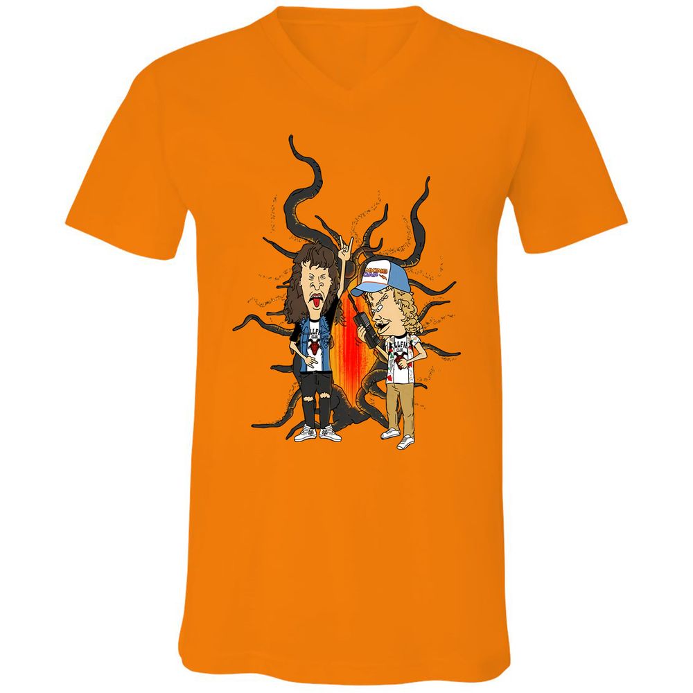 Unisex V-Neck T-Shirt - 32M4K5WB - Orange - 11